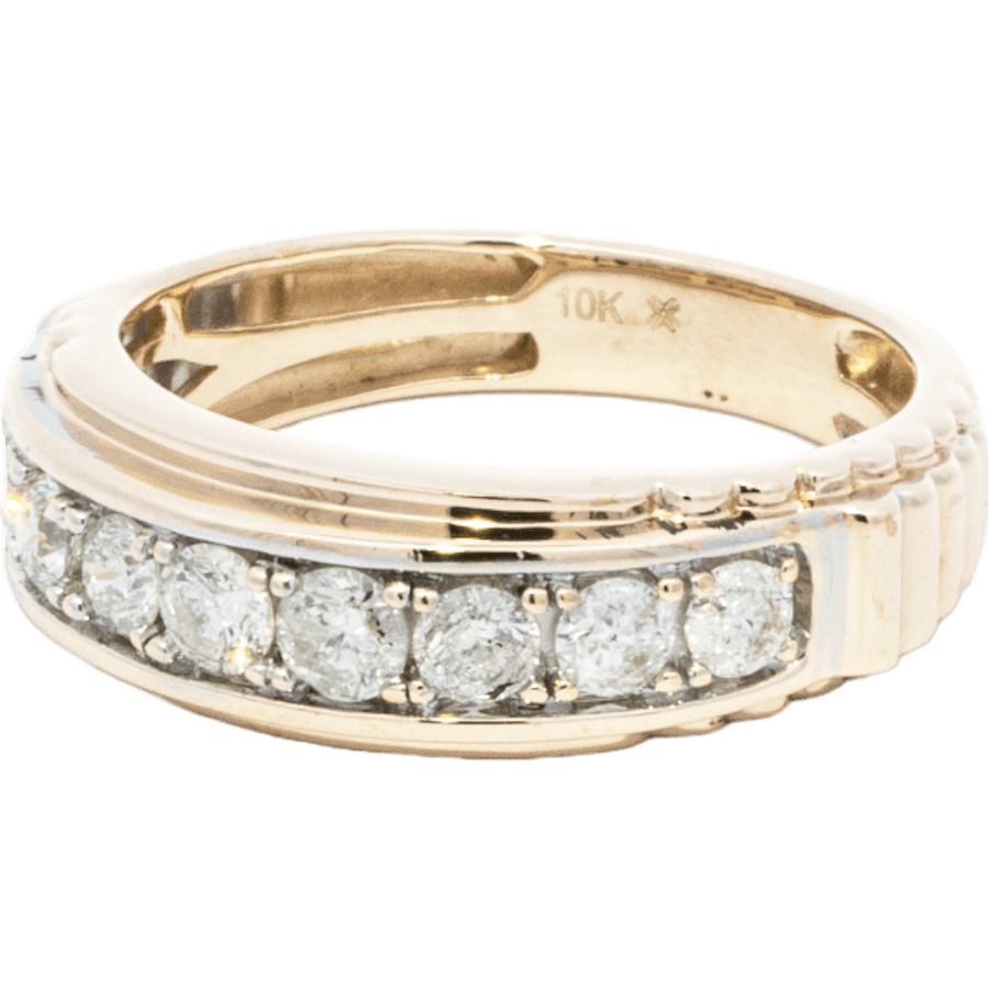 Picture of  Ring 10k Yellow Gold 9 Diamonds