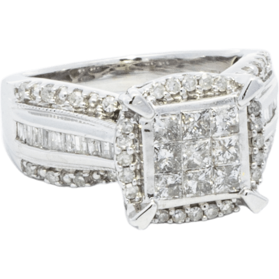 Picture of  Ring 10k White Gold 65 Diamonds