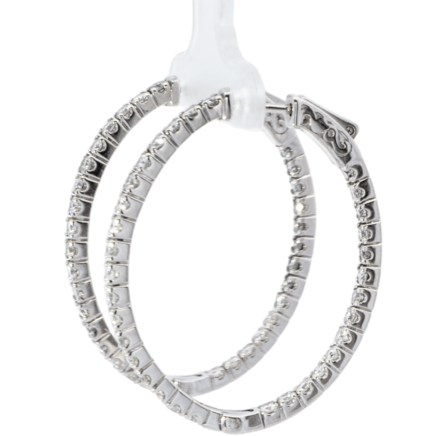 Picture of  Earrings 14k White Gold 64 Diamonds