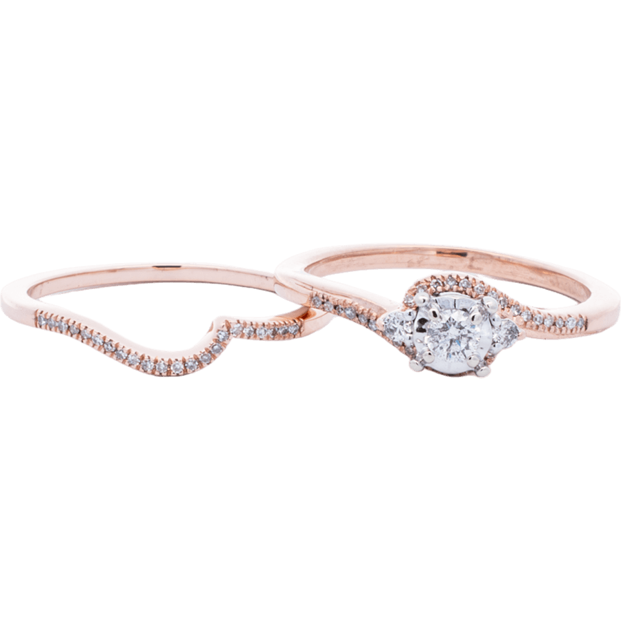  Ring 14k Rose Gold 53 Diamonds