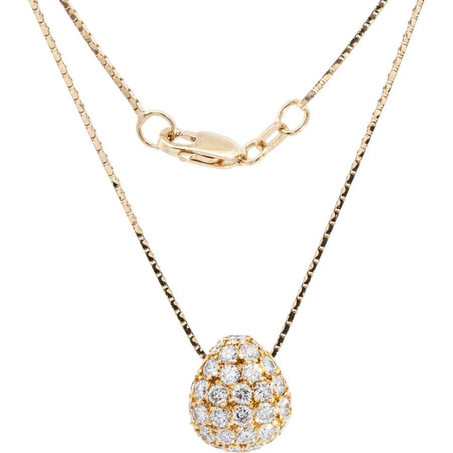  Necklace 14k Yellow Gold 34 Diamonds
