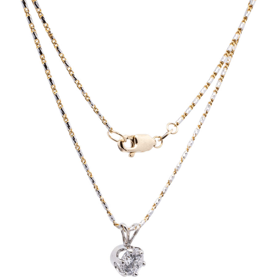 Picture of  Necklace 14k Two Toned Gold With 0.98 Carats Of Diamonds