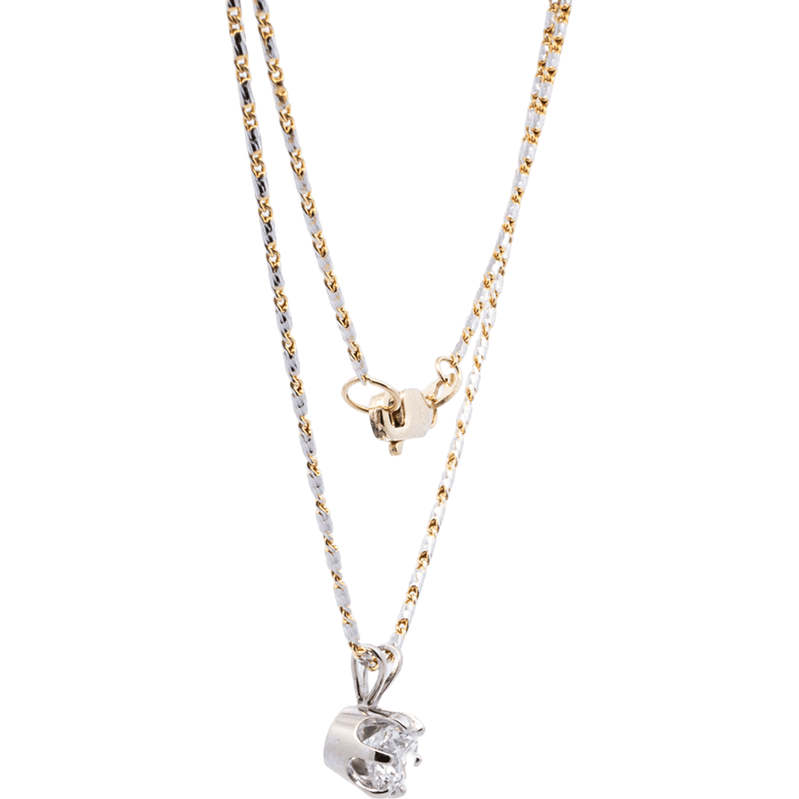 Picture of  Necklace 14k Two Toned Gold With 0.98 Carats Of Diamonds