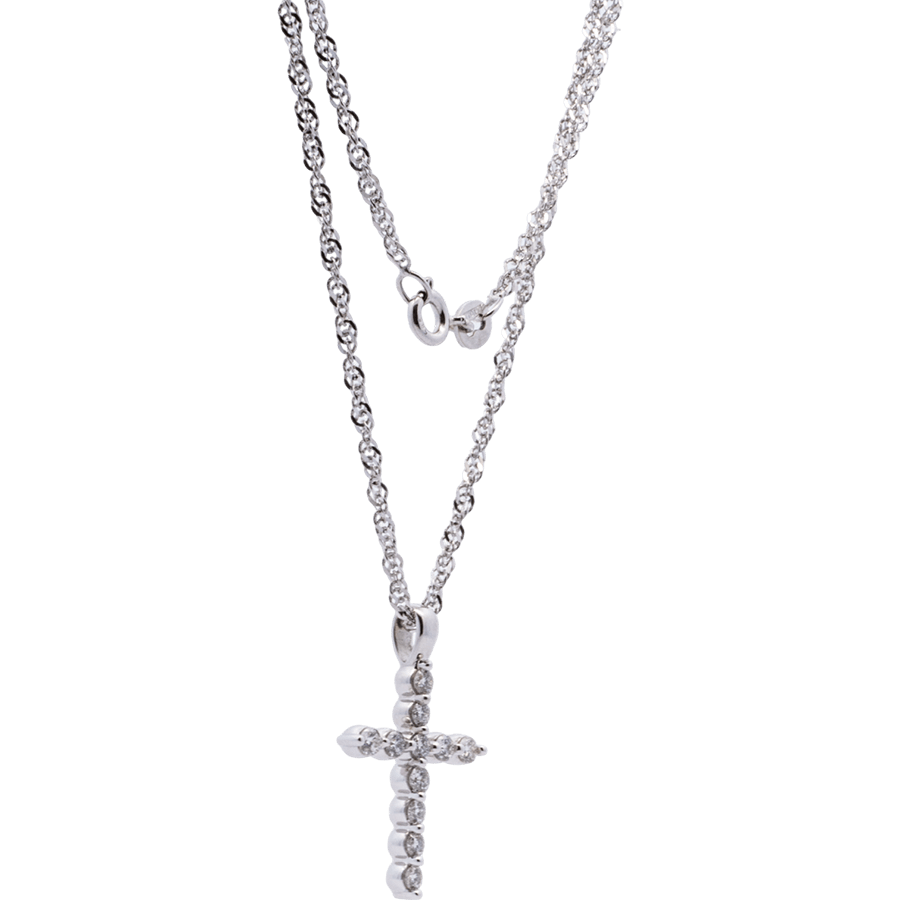 Picture of  Necklace 14k White Gold With 0.77 Carats Of Diamonds