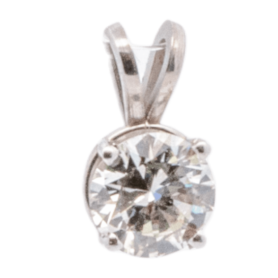  Pendant 10k White Gold with 0.74 Carats of Diamonds