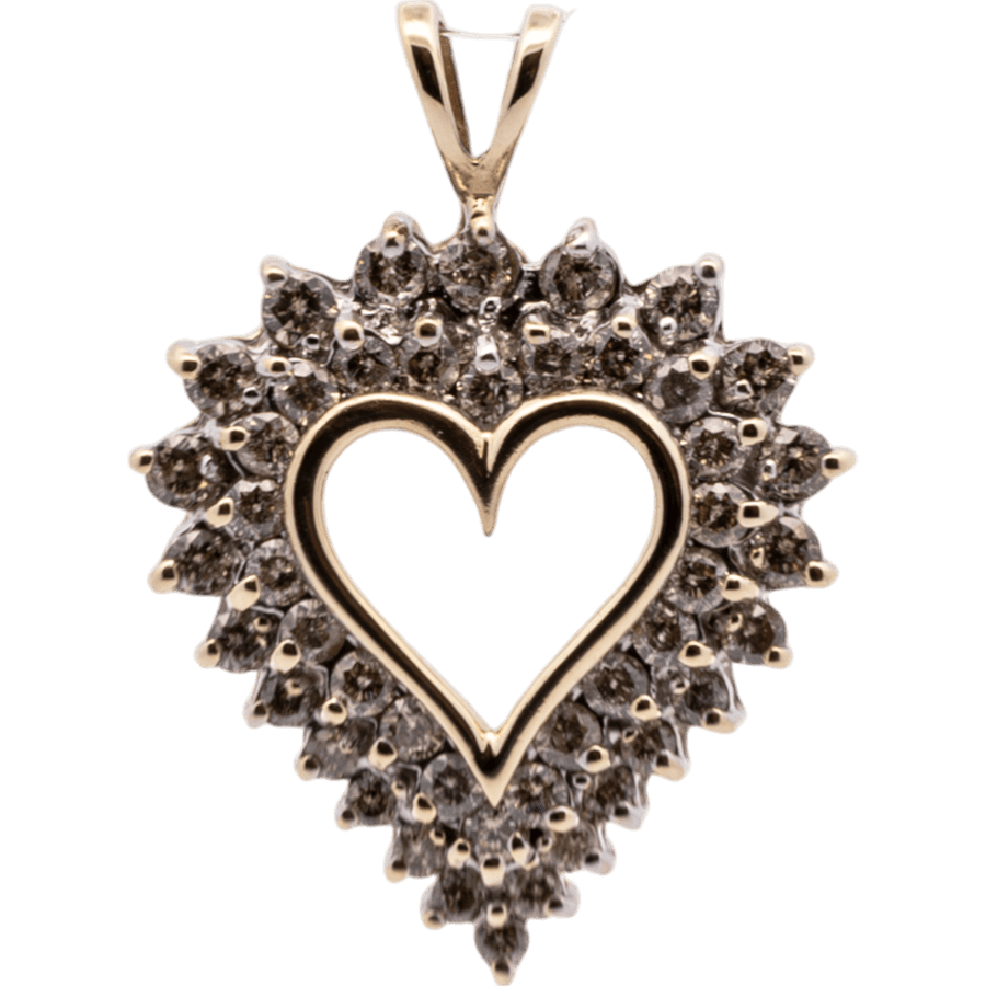  Pendant 10k Yellow Gold with 1.6 Carats of Diamonds