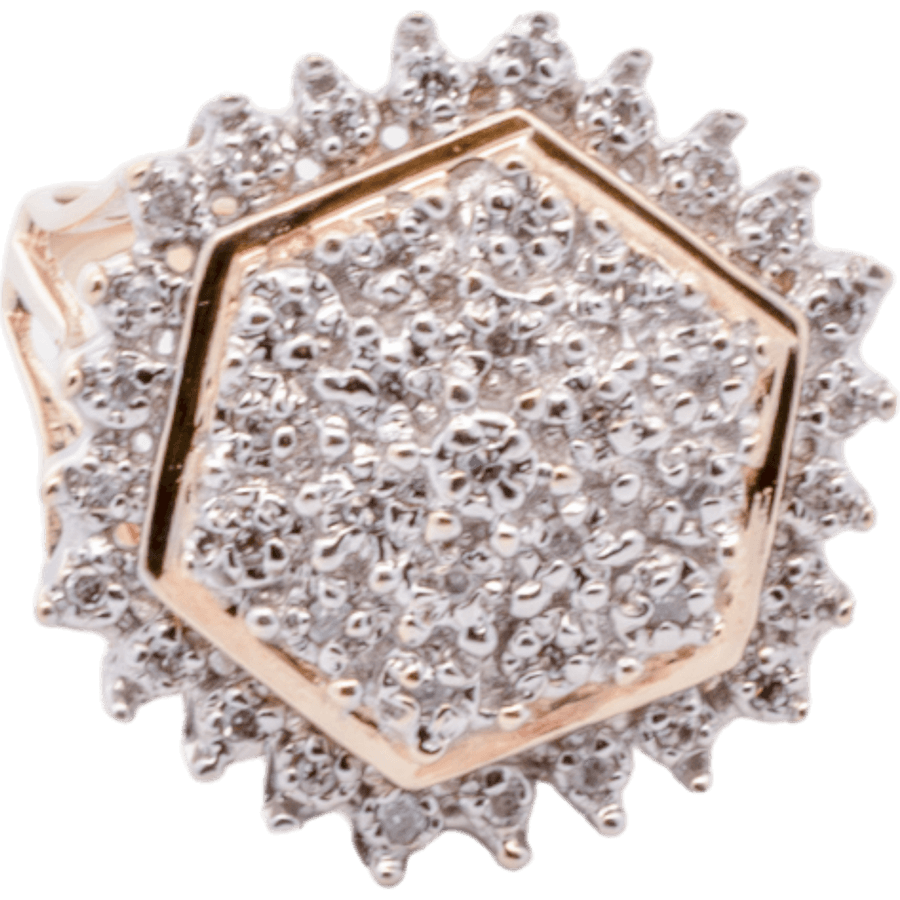  Ring 10k Yellow Gold with 0.43 Carats of Diamonds