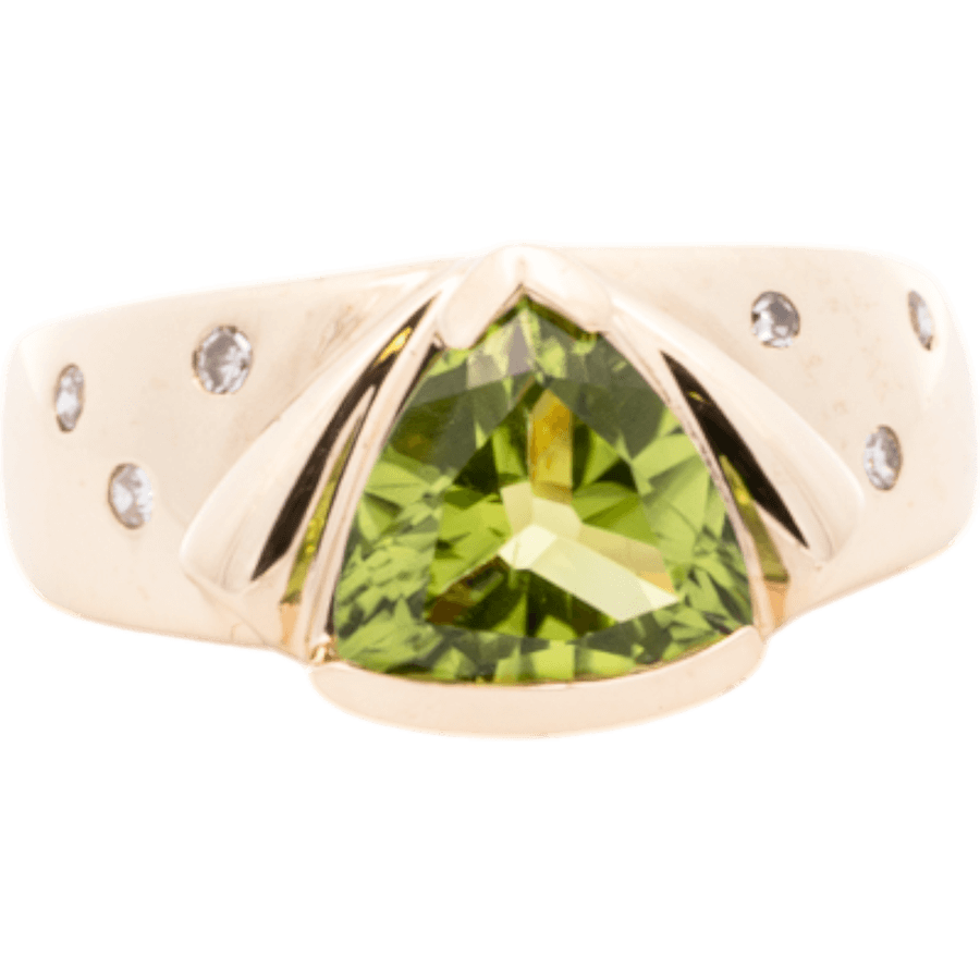  Ring 10k Yellow Gold with 0.018 Carats of Diamonds