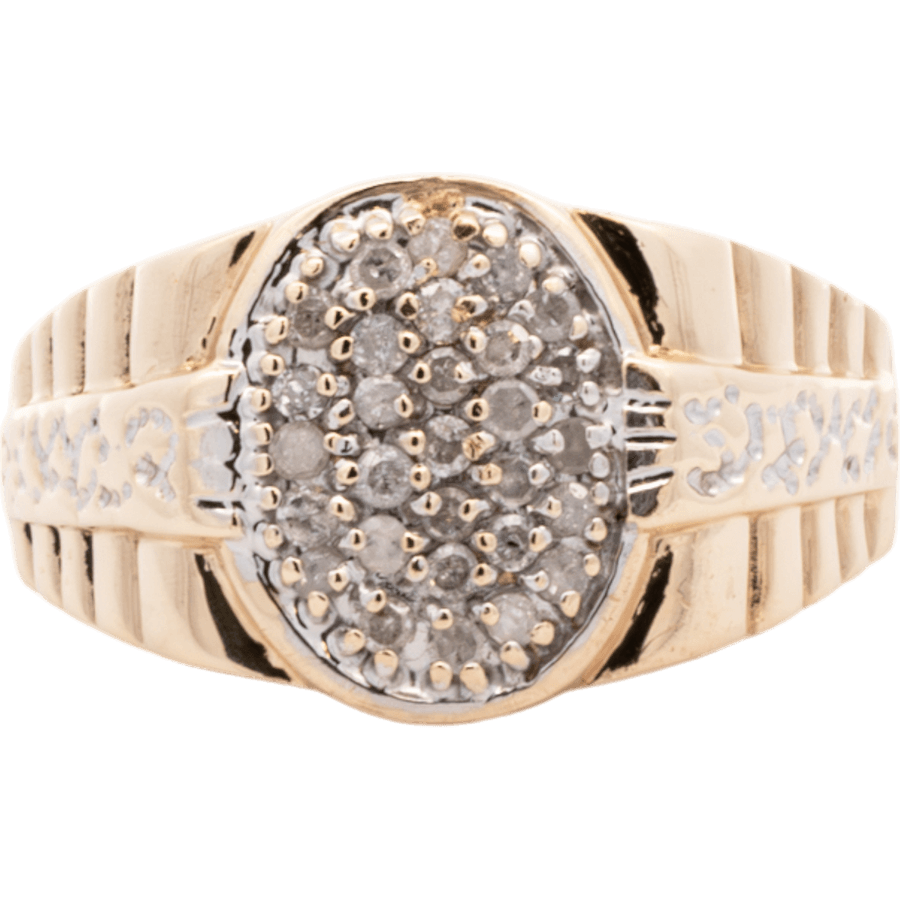  Ring 10k Yellow Gold with 0.58 Carats of Diamonds