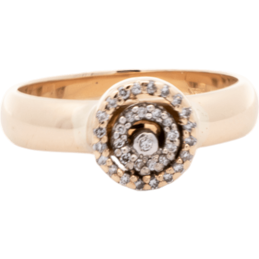  Ring 14k Yellow Gold with 0.15 Carats of Diamonds