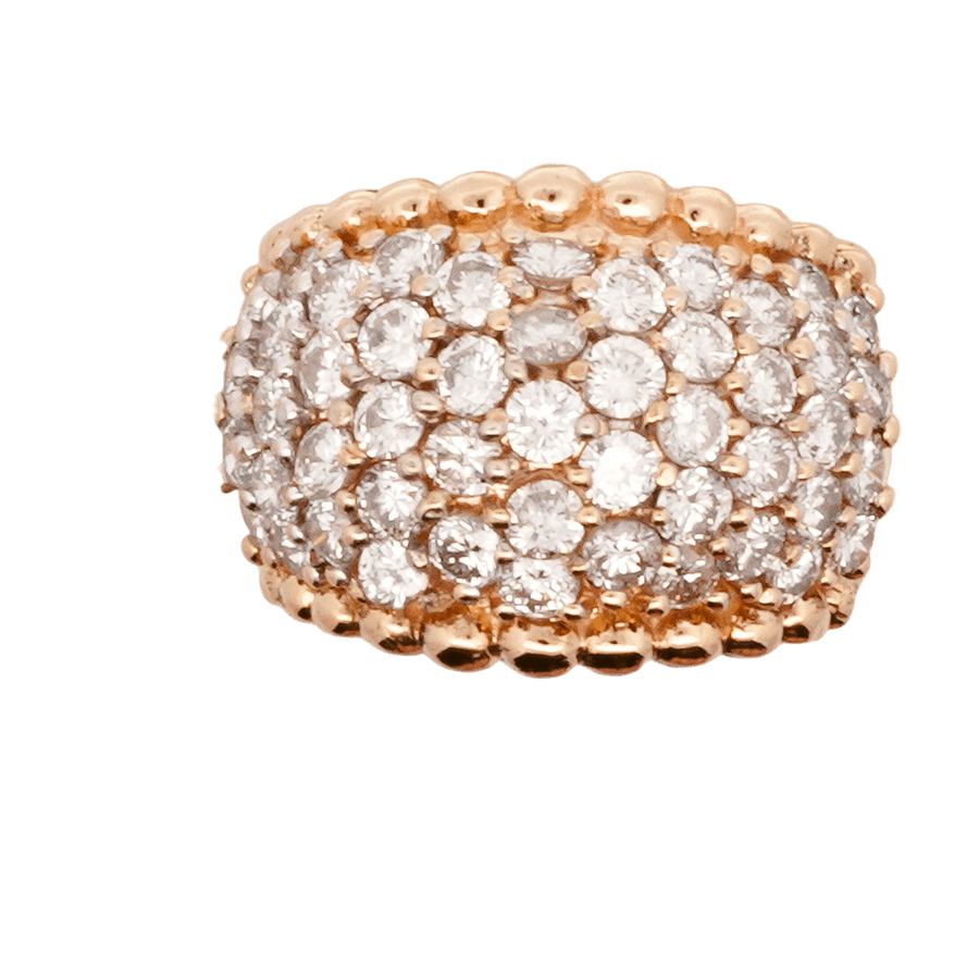  Ring 10k Yellow Gold with 3.43 Total Carats of Diamonds