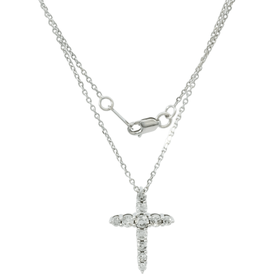  Necklace 10k White Gold with 0.46 Total Carats of Diamonds