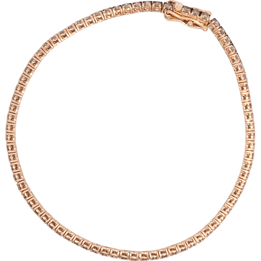  Bracelet 14k Rose Gold with 2.37 Total Carats of Diamonds