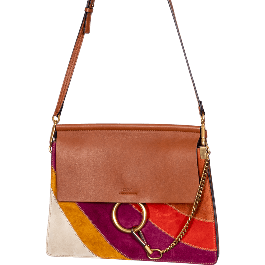  Chloe Handbag Faye Leather & Suede