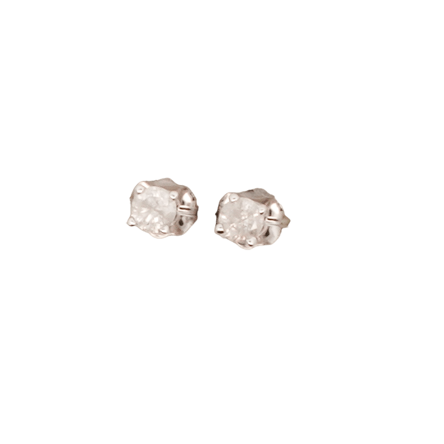  Earrings 10k White Gold with 0.24 Total Carats of Diamonds