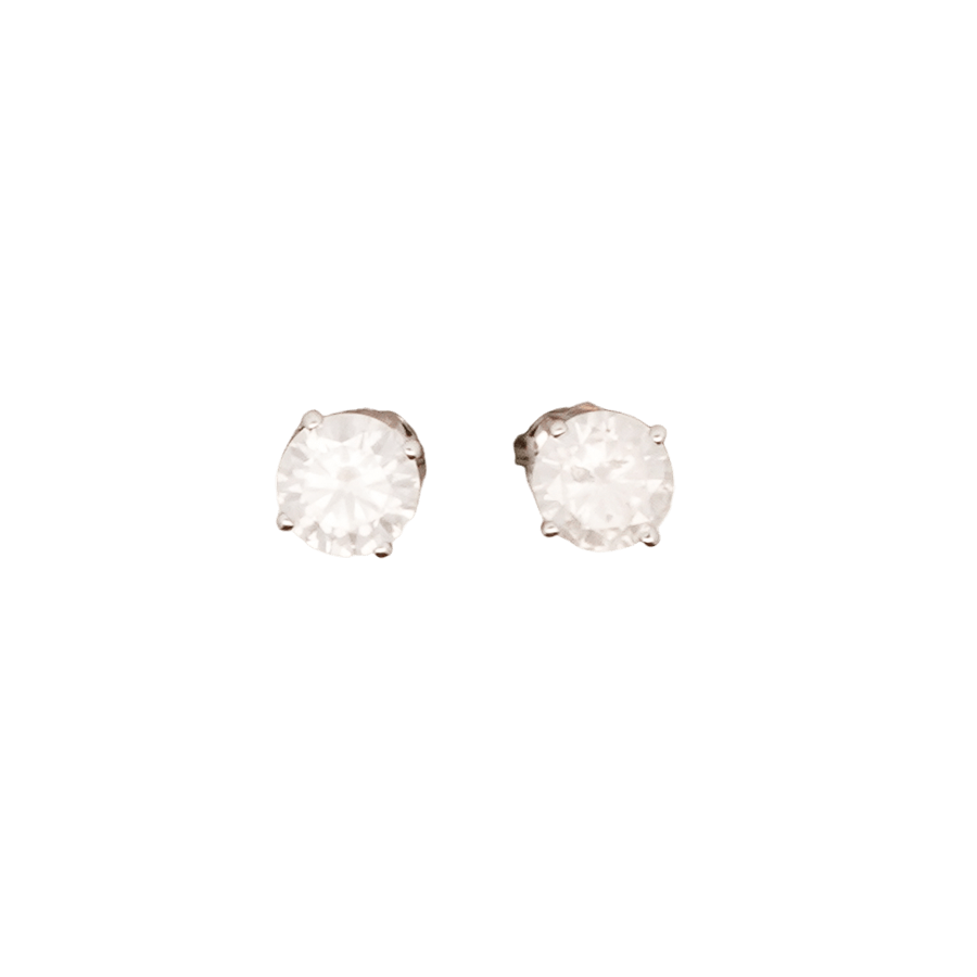  Earrings 10k White Gold with 1.12 Total Carats of Diamonds