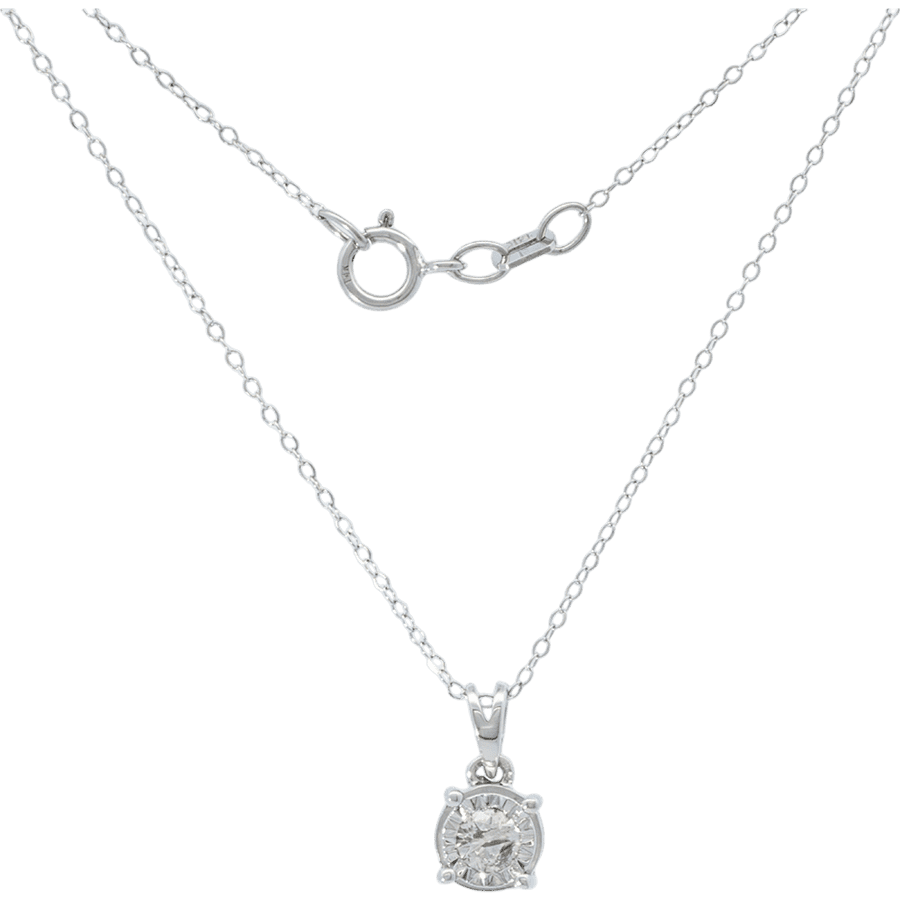  Necklace 14k White Gold with 0.41 Carats of Diamonds