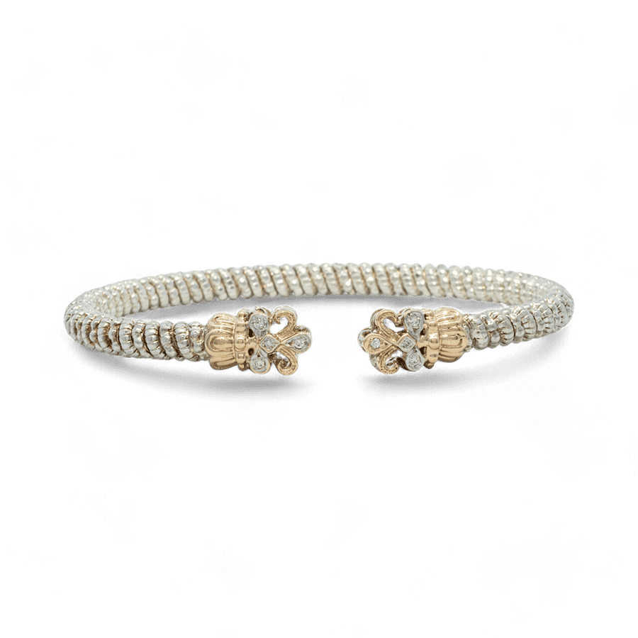 VAHAN Vahan Silver Bracelet with 0.08 Carats of Diamonds