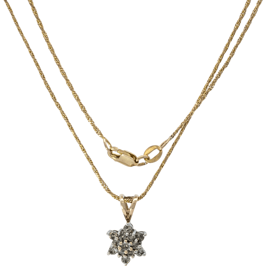  Pendant 14K Yellow Gold With 0.45 Carats Of Diamonds