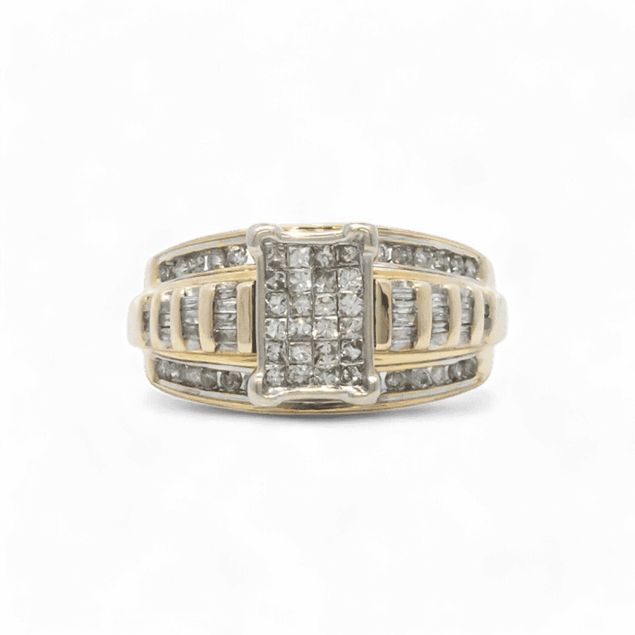  Ring 14K Yellow Gold With 1.56 Carats Of Diamonds