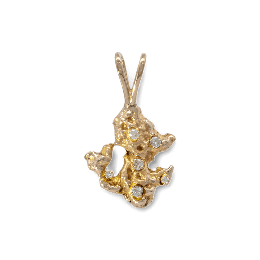  Pendant 14K Yellow Gold With 0.3 Carats Of Diamonds