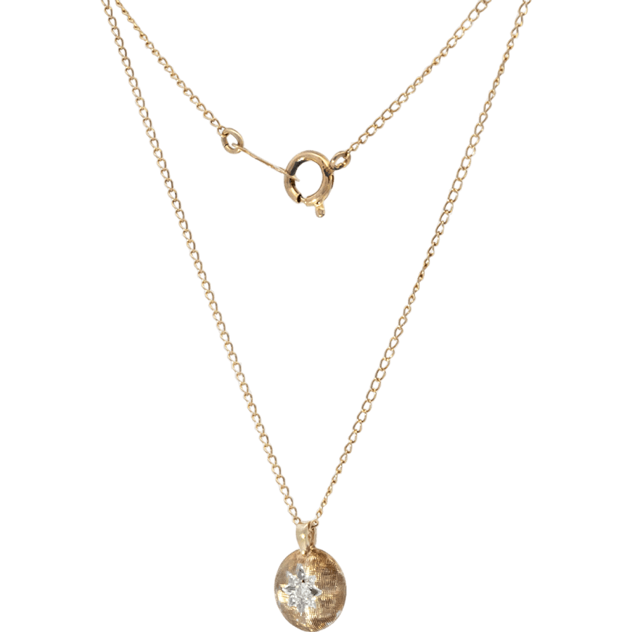 Picture of  Necklace 14K Yellow Gold With 0.1 Carats Of Diamonds