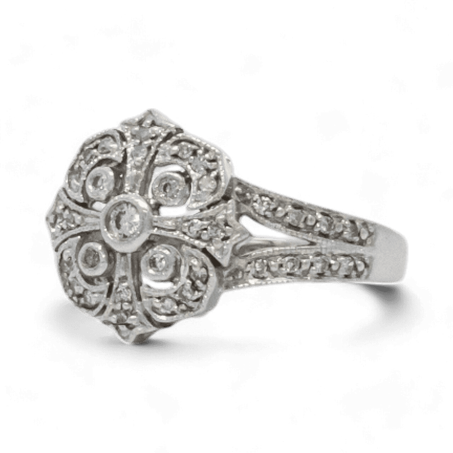 Picture of  Ring 10k White Gold with 0.2 Total Carats of Diamonds