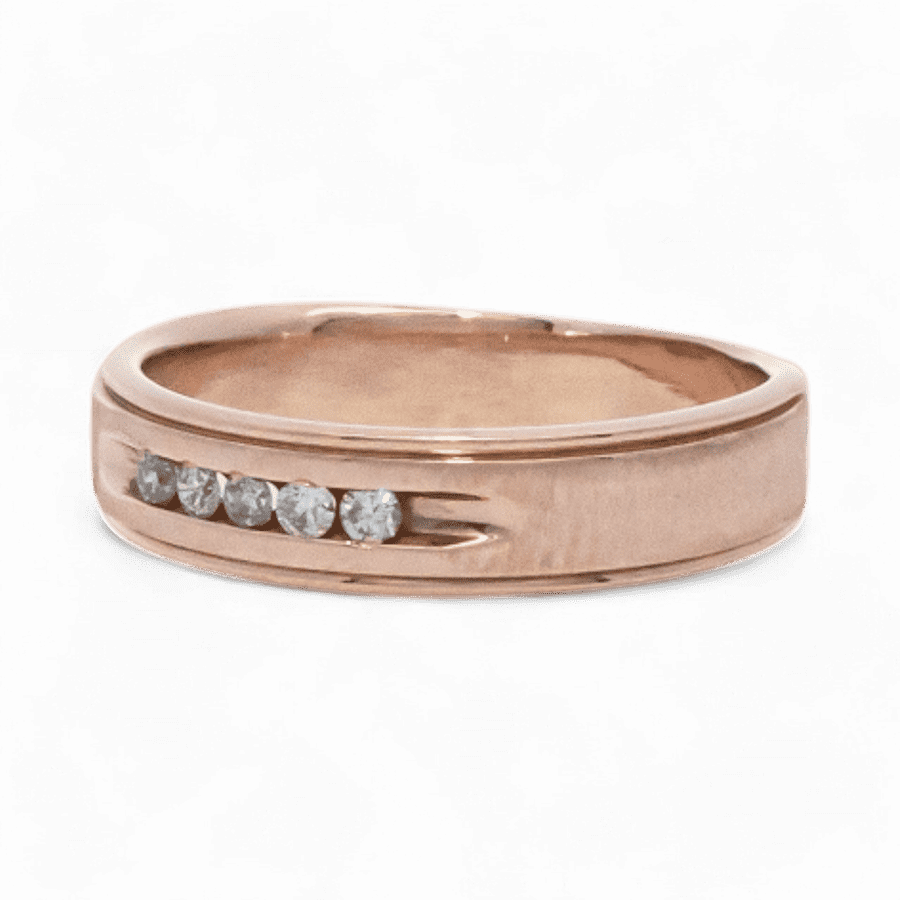 Picture of  Ring 10k Rose Gold with 0.15 Total Carats of Diamonds