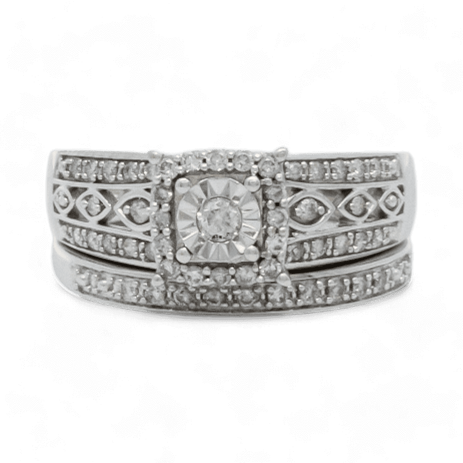  Ring 10k White Gold with 0.53 Total Carats of Diamonds