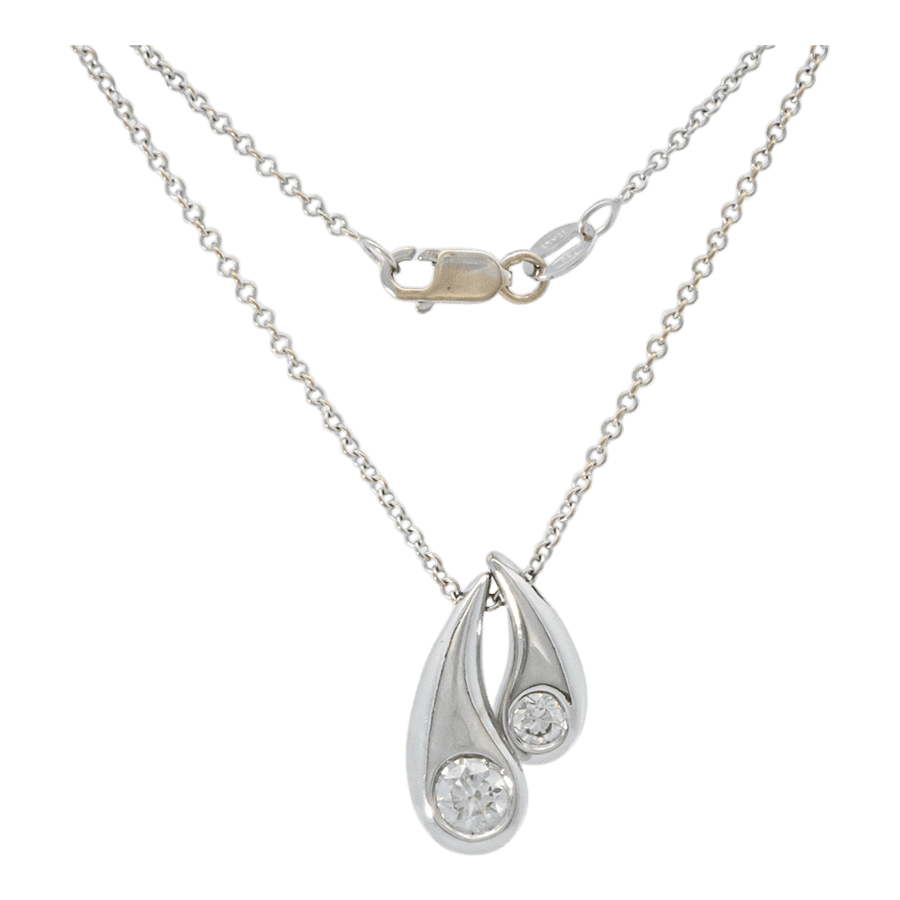  Necklace 18k White Gold with 0.7 Carats of Diamonds