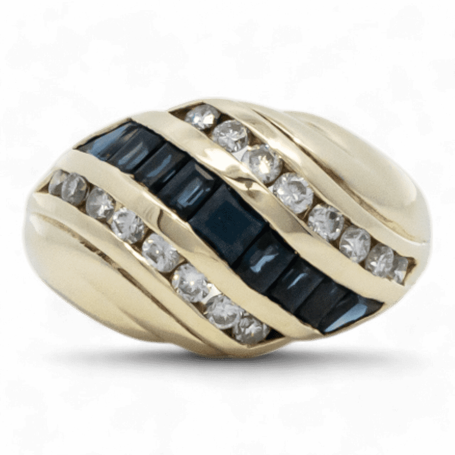  Ring 10k Yellow Gold with 0.48 Carats of Diamonds