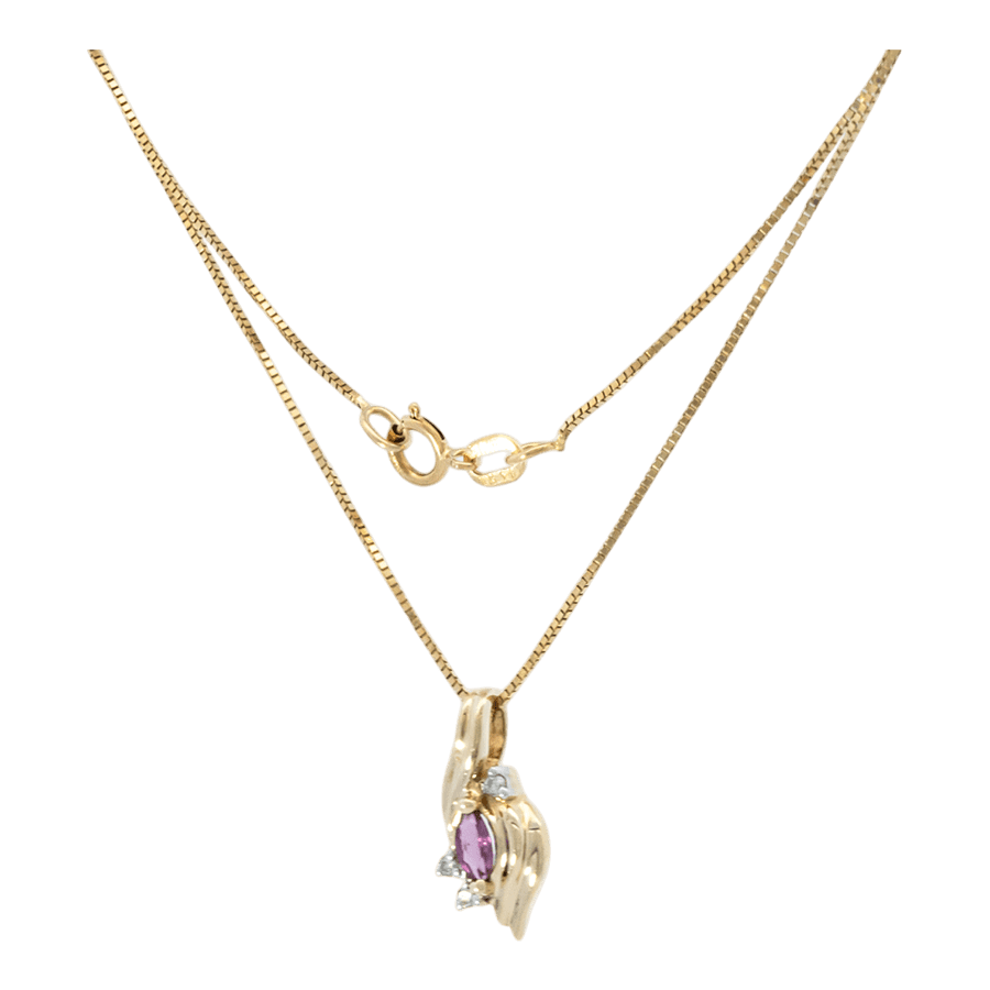 Picture of  Necklace 14k Yellow Gold with 0.03 Carats of Diamonds