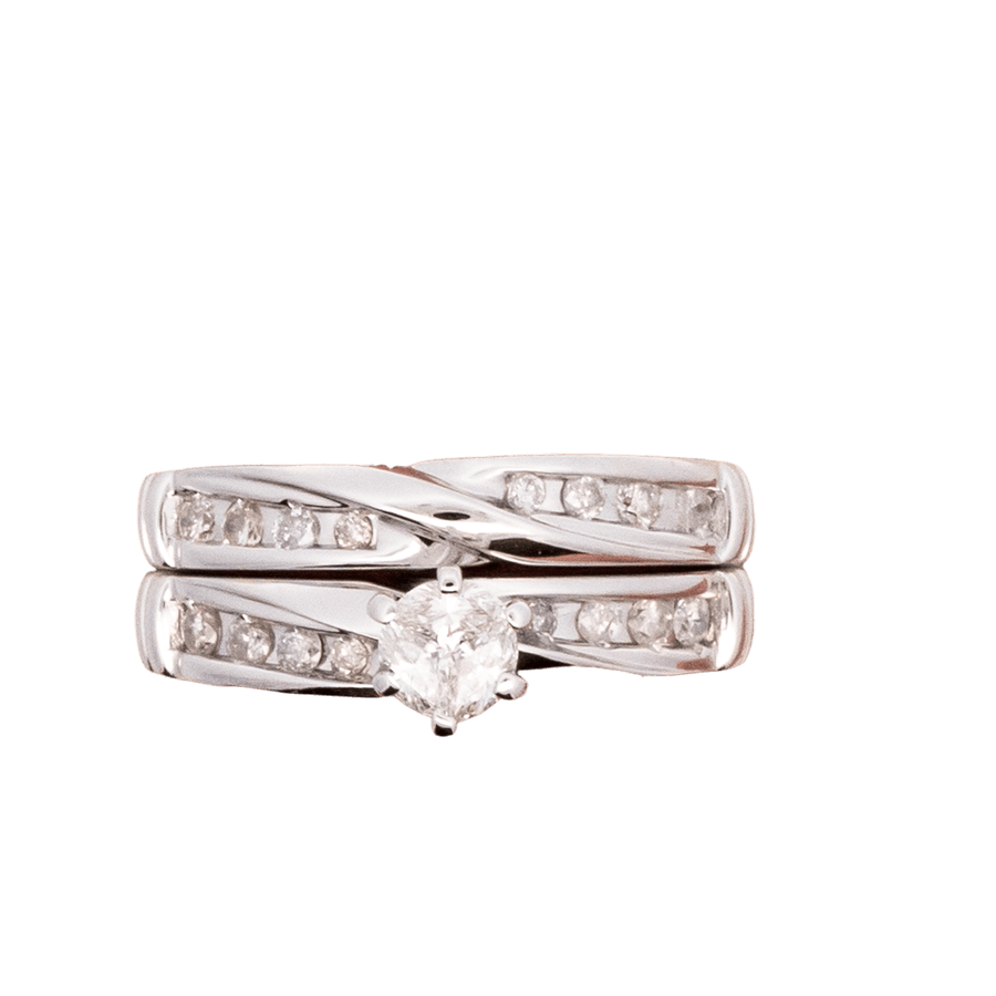  Ring 14k White Gold with 0.31 Total Carats of Diamonds