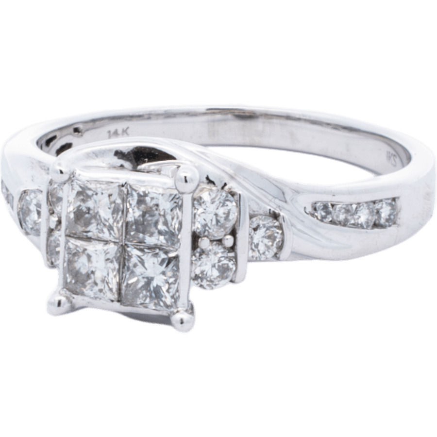 Picture of  Ring 14k White Gold 16 Diamonds