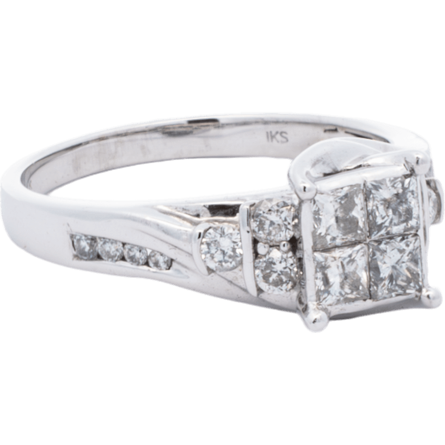 Picture of  Ring 14k White Gold 16 Diamonds