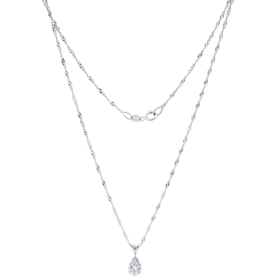  Necklace 14k White Gold 1 Diamonds