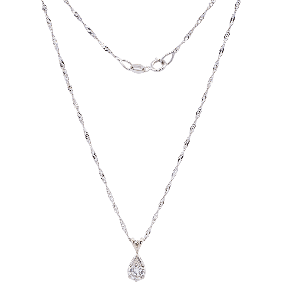 Picture of  Necklace 14k White Gold 1 Diamonds