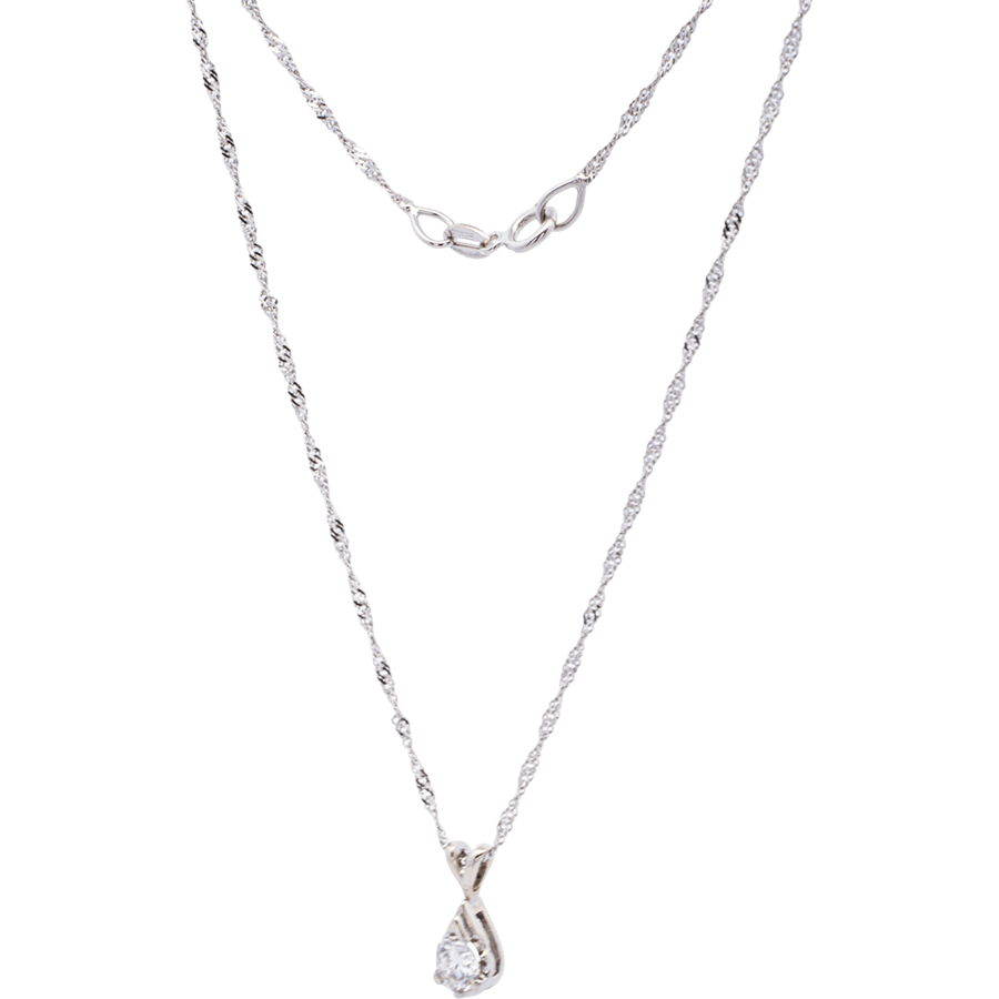 Picture of  Necklace 14k White Gold 1 Diamonds