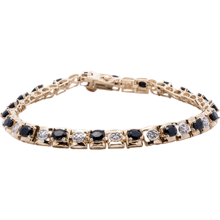  Bracelet 10k Yellow Gold 20 Diamonds