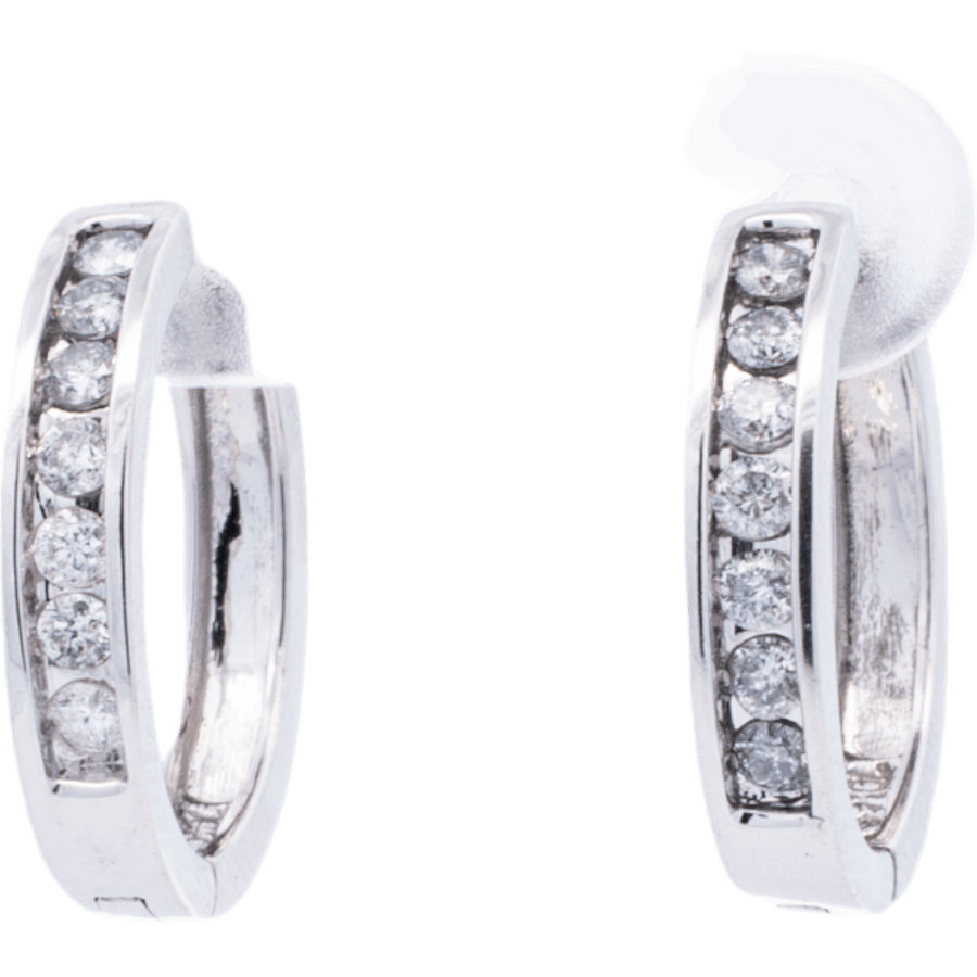 Picture of  Earrings 10k White Gold 14 Diamonds