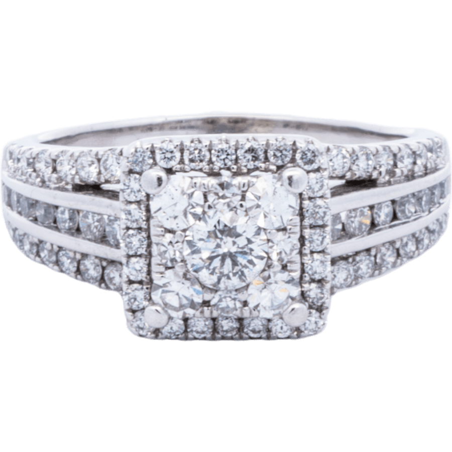  Ring 14k White Gold 79 Diamonds