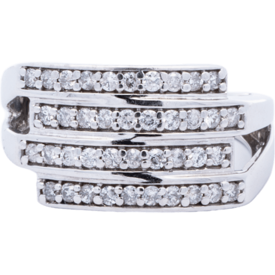  Ring 14k White Gold 40 Diamonds