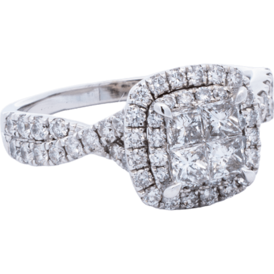 Picture of  Ring 14k White Gold 68 Diamonds