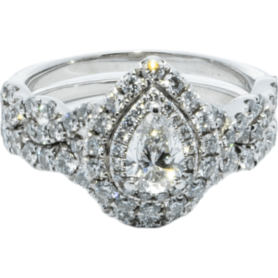  Ring 14k White Gold with 2.04 Carats of Diamond