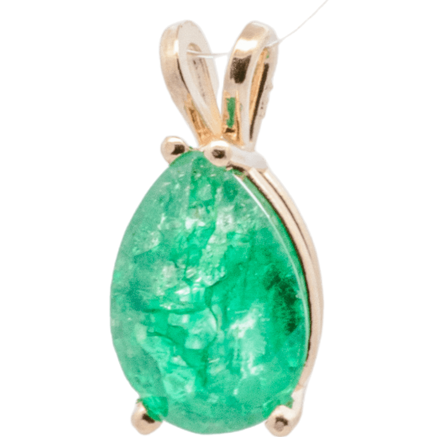 Picture of  Pendant 10k Yellow Gold with Natural Emerald