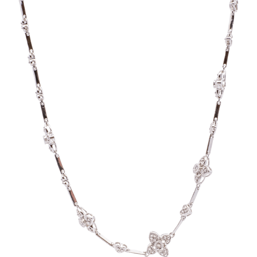 Picture of  Necklace 14k White Gold with 0.371 Carats of Diamonds