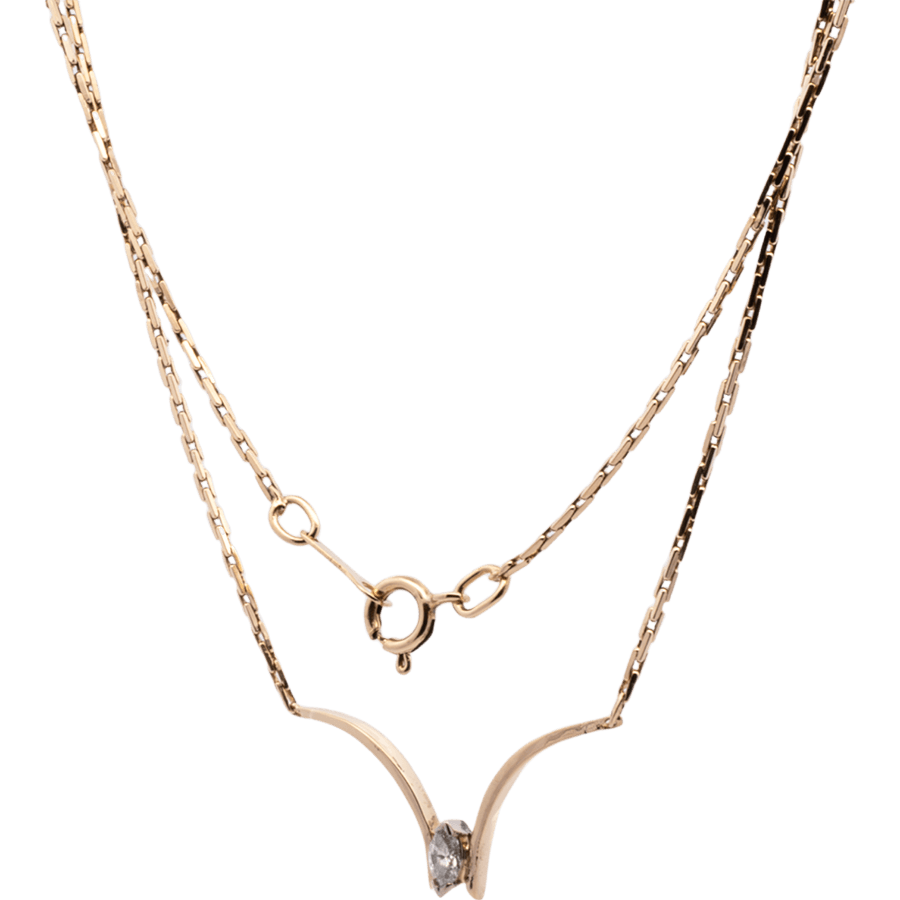 Picture of  Necklace 14k Yellow Gold with 0.26 Carats of Diamonds