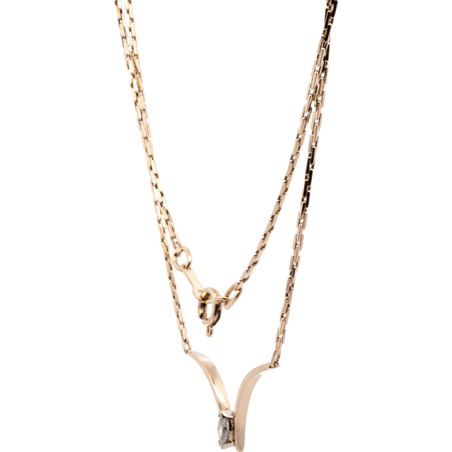 Picture of  Necklace 14k Yellow Gold with 0.26 Carats of Diamonds