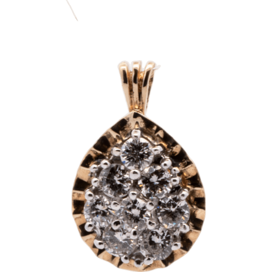  Pendant 14k Yellow Gold with 0.8 Carats of Diamonds