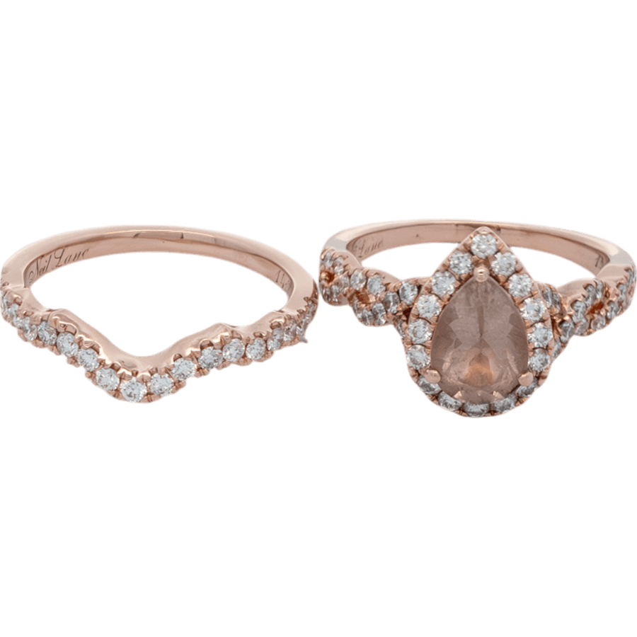  Ring 14k Rose Gold with 1.53 Total Carats of Diamonds